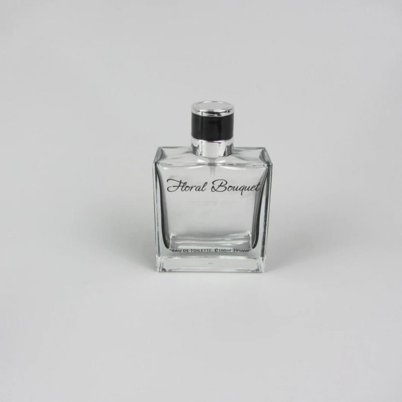 Clear Square Design Refillable Empty Perfume Bottle