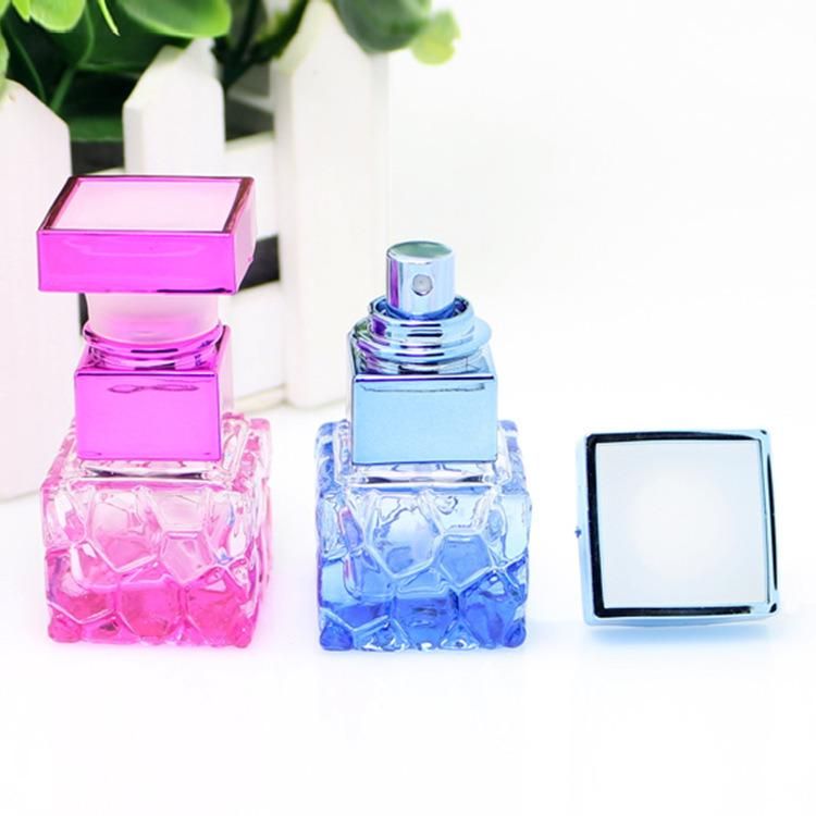 10ml Glitter Spray Rectangular Glass Bottles with Cap