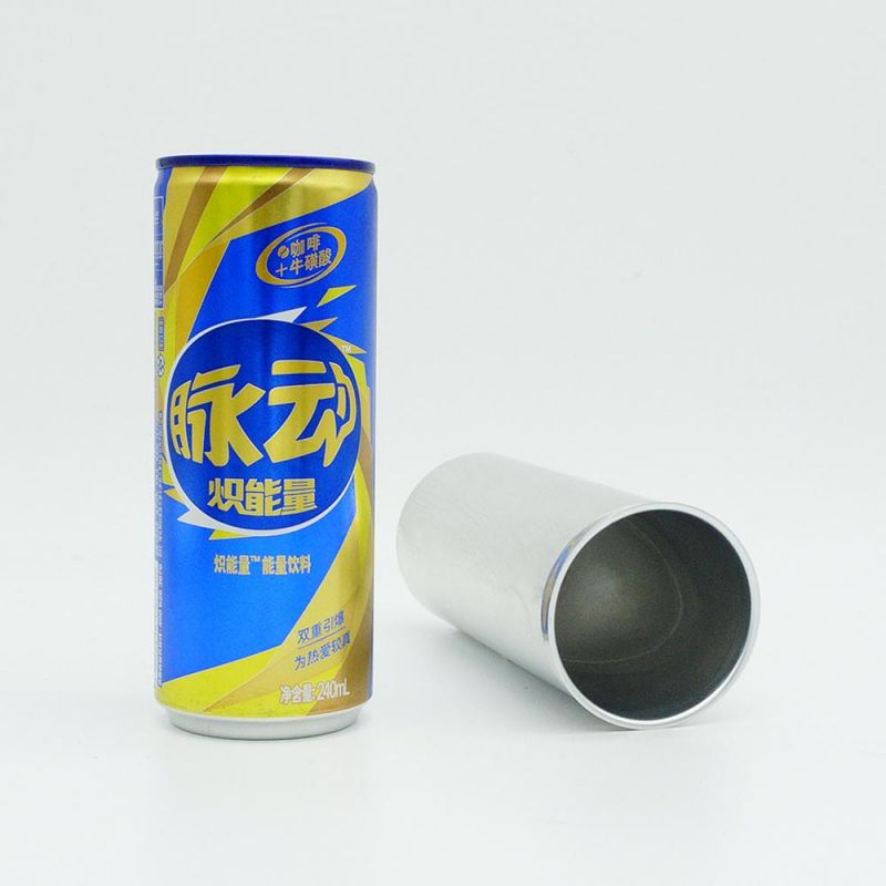 Slim 250ml Cans and Lids for Energy Drink