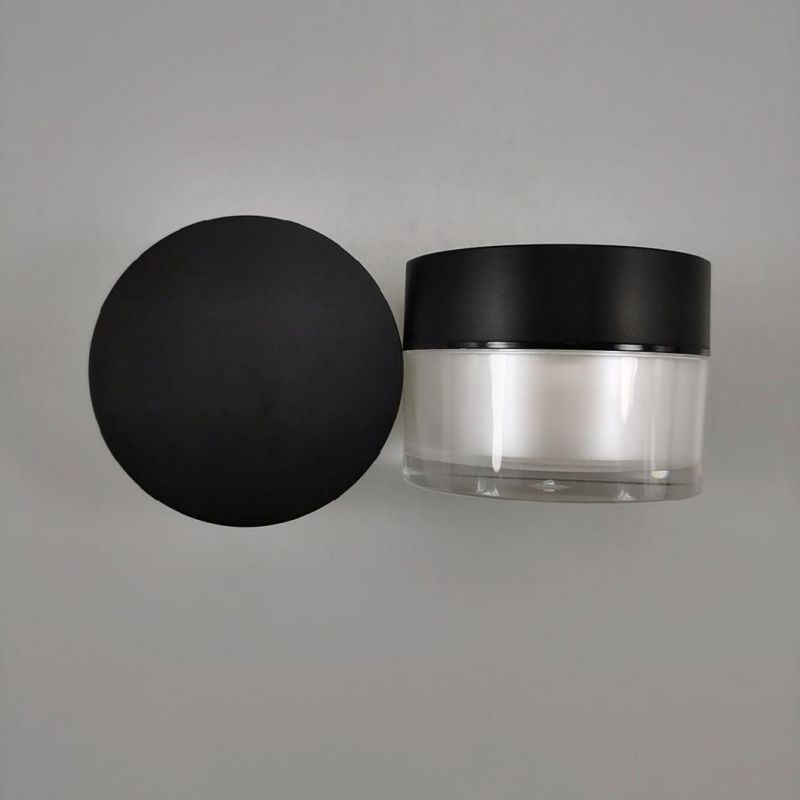 Luxury 5g 15g 30g 50g 100g 150g 200g Round Double Wall Skin Care Cosmetic Facial Cream Container Packaging Acrylic Jar