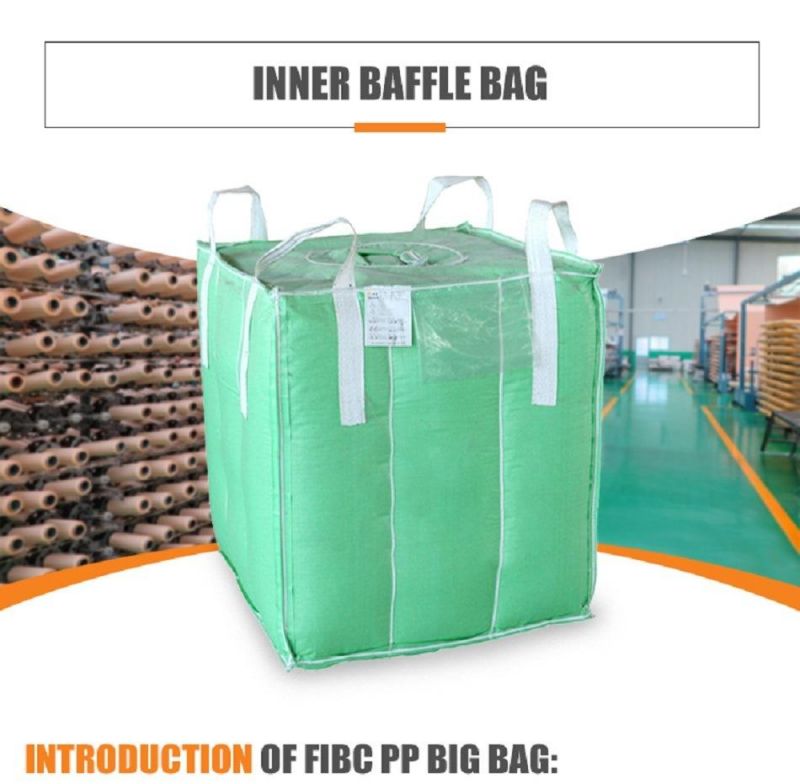 Virgin Polypropylene One Ton Baffle Bulk Bags with Four Panel