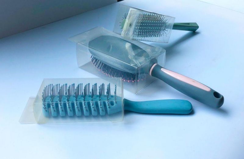Customized Clear Plastic Box Folding Packaging For Comb