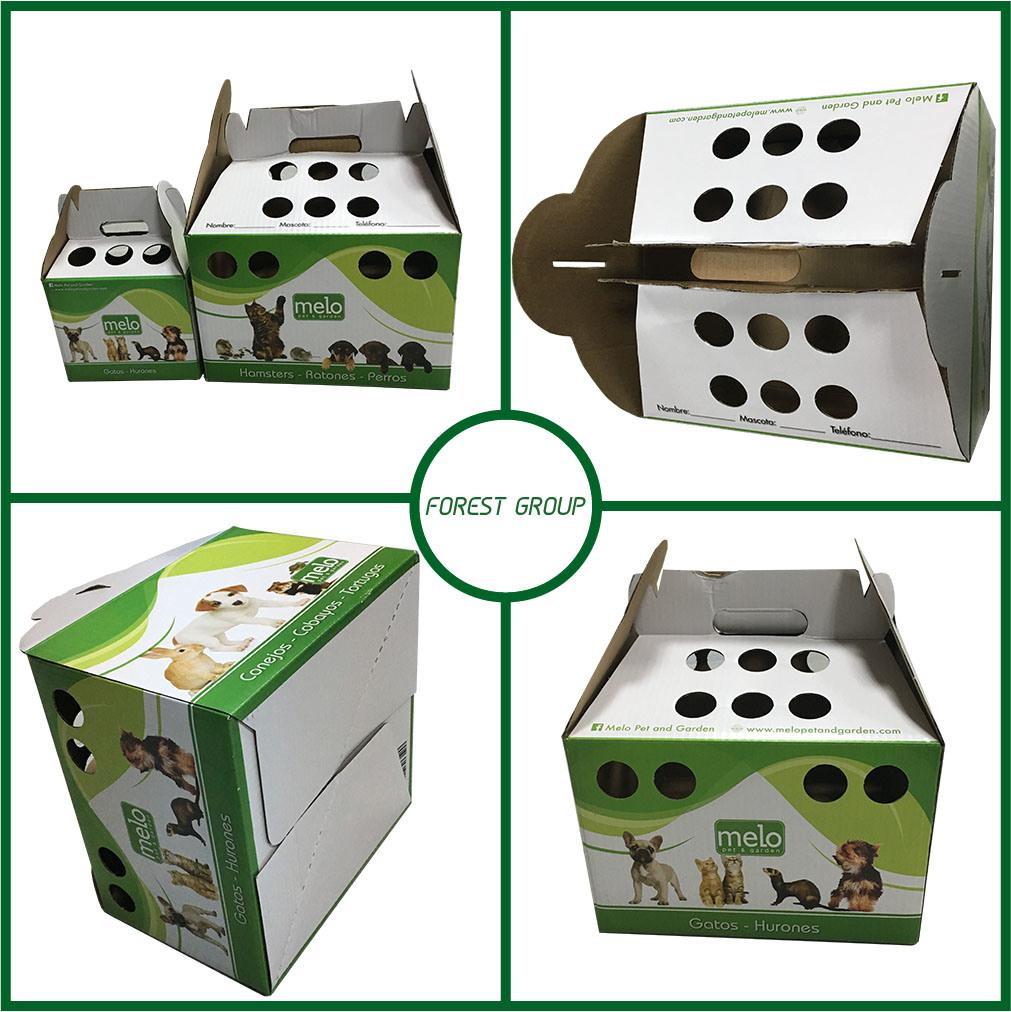 Corrugated Cardboard Pet Packaging Box with Handle