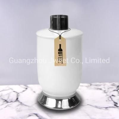 500ml Flower Decal Printing Ceramic Wine Alcohol Vodka Bottle