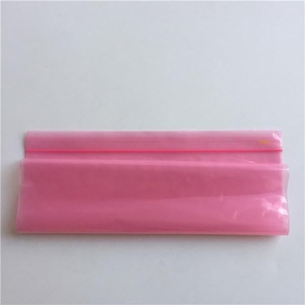 Pink Anti-Static PE Bag Electronic Products Packaging Bag Zipper Top