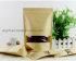 10*15+6cm Brown Kraft Stand-up Pouch with Clear Window for Tea, Coffee, Snack, Pepper