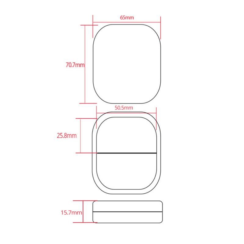 Empty Clear Square Plastic Eyeshadow Case Customized Tranparent Compact Case for Blush