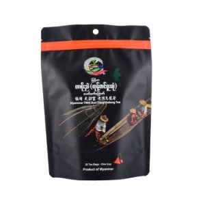 150g 200g Tea Bag with Matte Finish Flexible Packaging Resealable Aluminum Foiled Printed Stand up Pouch Coffee Tea Packaging Bag with Zipper