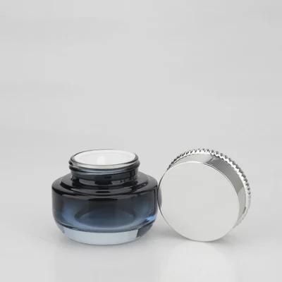 50g Luxury Gradient Glass Cream Jar 40ml 100ml 130ml Glass Lotion Bottle with Pump