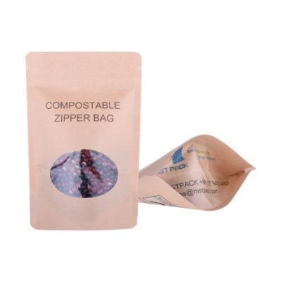 100% Compostable Biodegradable Kraft Paper Bag for Dried Seaweed