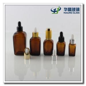 5ml Square Amber Glass Essential Oil Bottle with Dropper