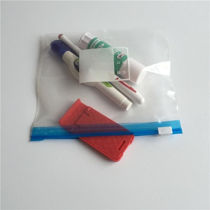 Hot Sale Transparent Customized Cheap and Reusable Stationary Slider Bag