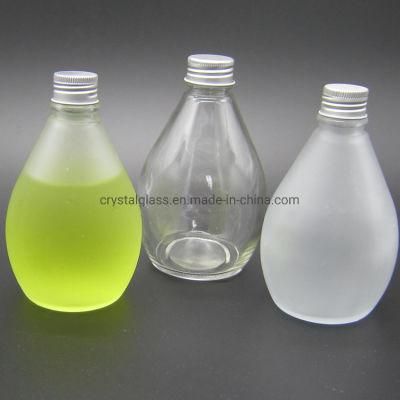 Frost 100ml 9oz 12oz 16oz Round Juice Glass Bottle with Aluminum Cap