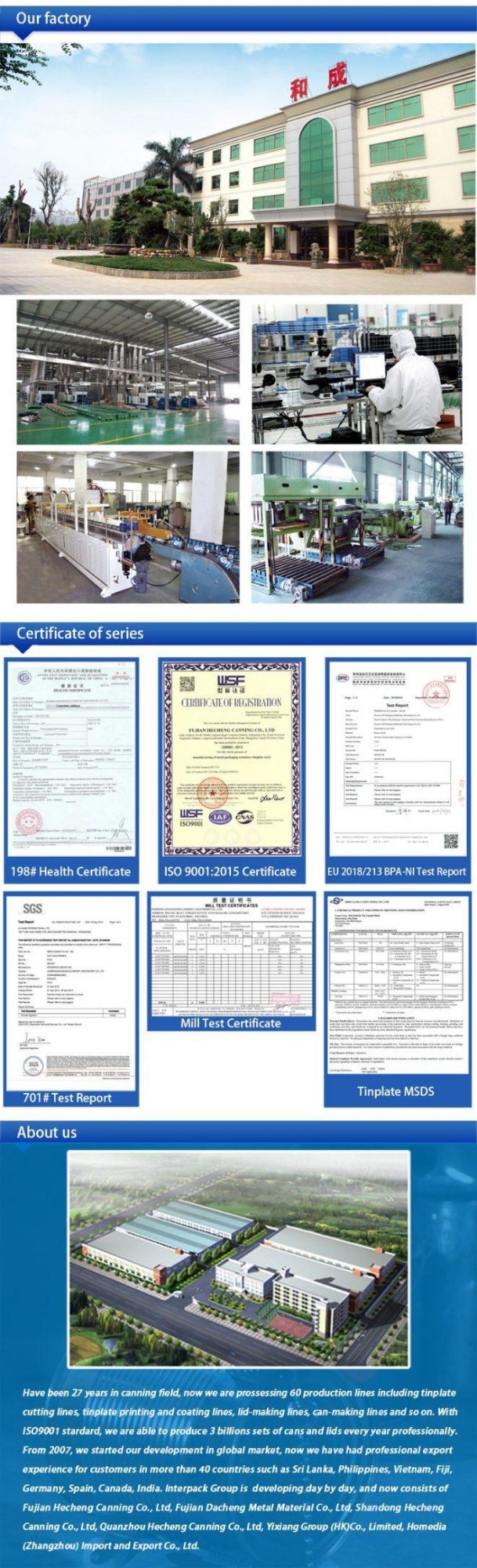 OEM 9124# Round Empty Tin Can for Food Safety