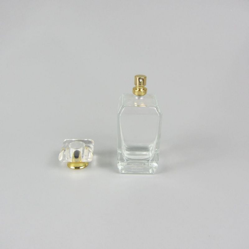 Hot Sell Perfume Glass 100ml Rectangular Square Perfume Glass Bottle