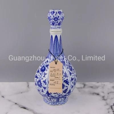 Manufacturer 500ml Whisky Bottle Empty Liquor Porcelain Whisky Bottle