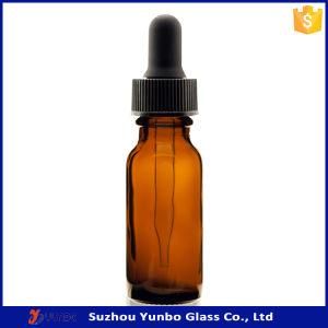 0.5oz 15ml Amber Boston Round Bottle with Glass Dropper