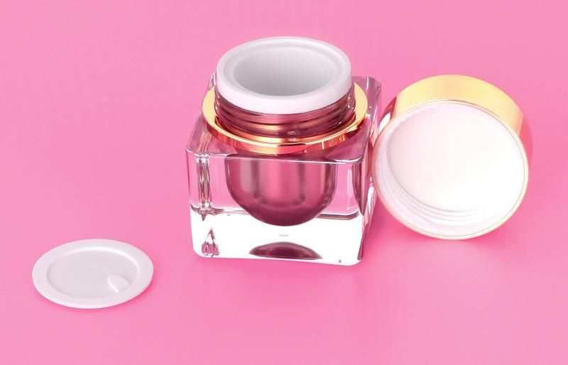 Popular Unique 15g 30g 50g Luxury Acrylic Plastic Cream Jar for Skin Care Products