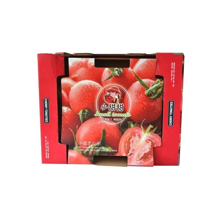 Custom Wholesale Recycle Material Tomato Packing Boxes Fruit Corrugated Boxes