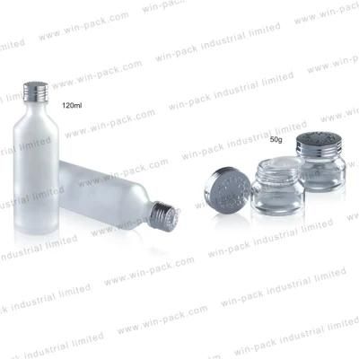 Winpack Frosted Glass Bottle for Cream with Aluminum Cap 120ml