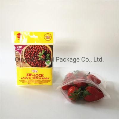 Food Packing Storage Poly Zipper Bag with Easy Open Tabs in Color Bag