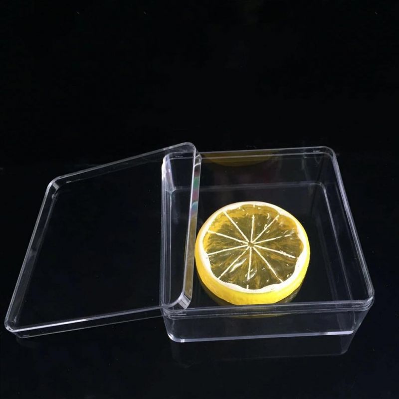 Transparent Square Macaron Plastic Cake Mini Cakes Clear Box