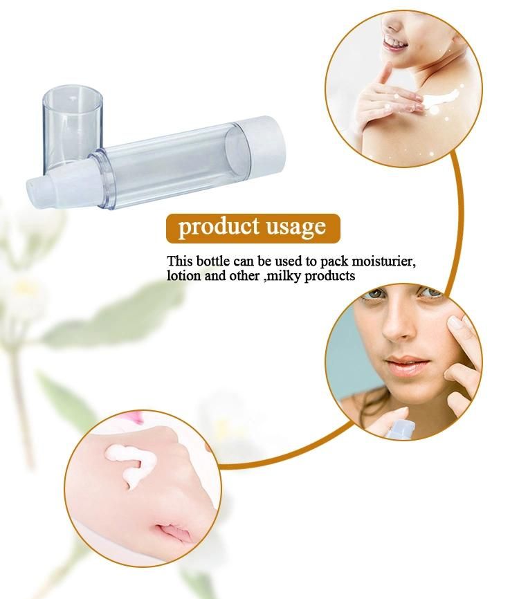 Popular Transparent Airless Cosmetic Bottle for Skin Care