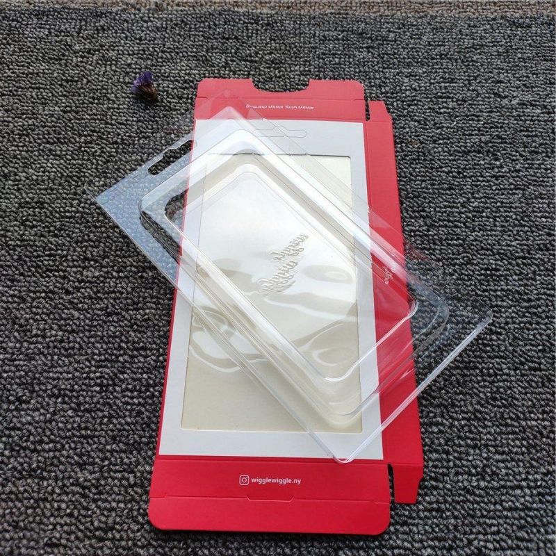 Paper Printing Window Box with Transparent Inner Blister Tray Custom Packaging Set for Phone Case