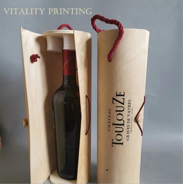 Custom Wholesale Natural Wood Packaging Gift Wine Box Brandy Whiskey Vodka Champagne Gin Vermouth Rum Sake Tequila British Gin Bitters Vermouth Liqueur