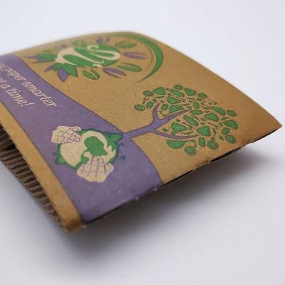 Eco-Friendly Disposable Kraft Paper Cup Sleeve for Hot and Cold Beverage 20oz