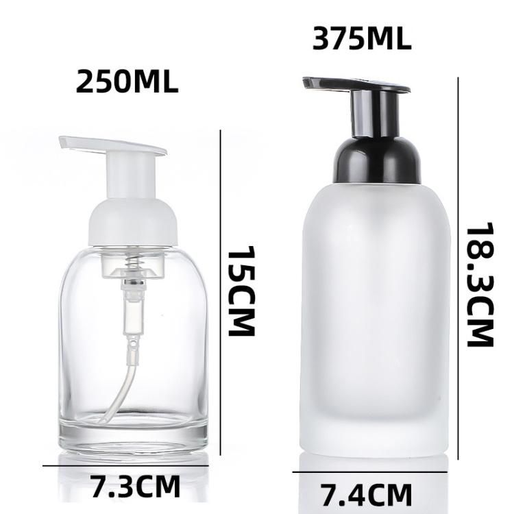 Clear Shampoo Hand Washing Foaming Soap Dispenser Pump Bottle 375ml 250ml 8oz in Bathroom