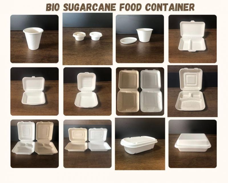 Sugarcane Fibers Bagasse Compostable Take out Food Containers