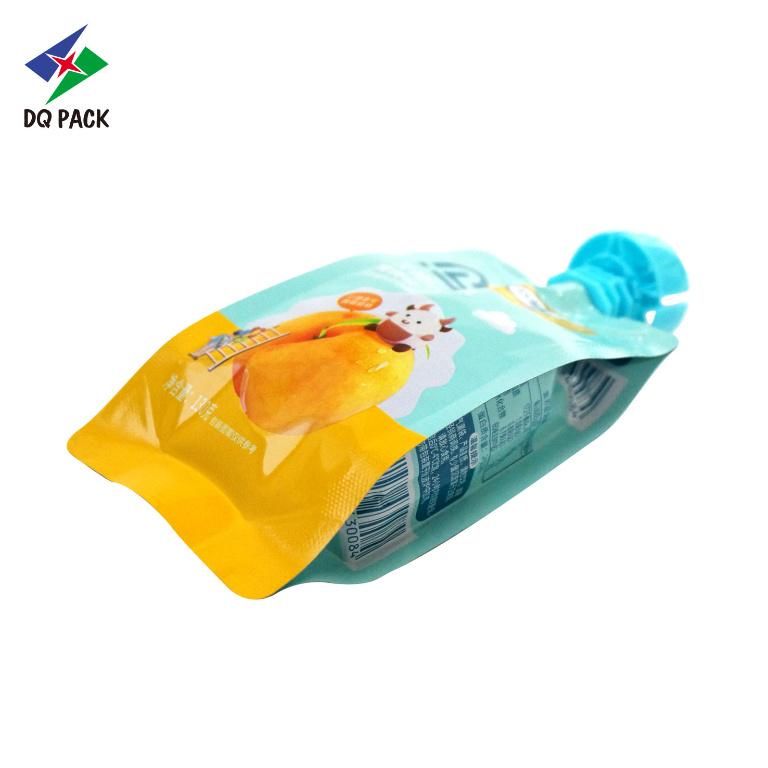 Spout Top Customized Juice Pouch Side Gusset Bag