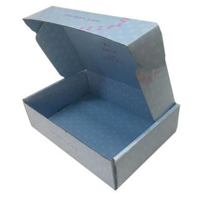 Custom Blue Paper Corrugated Shipping Box