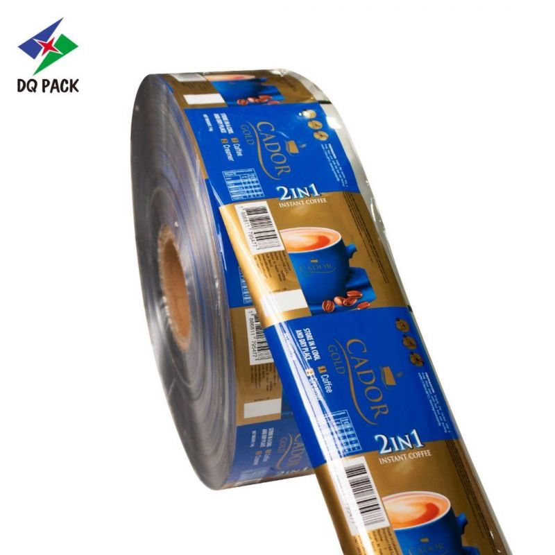 Custom Printed Food Grade Laminated Aluminum Foil Sachet Film Flexible Food Packaging Roll Stock Film