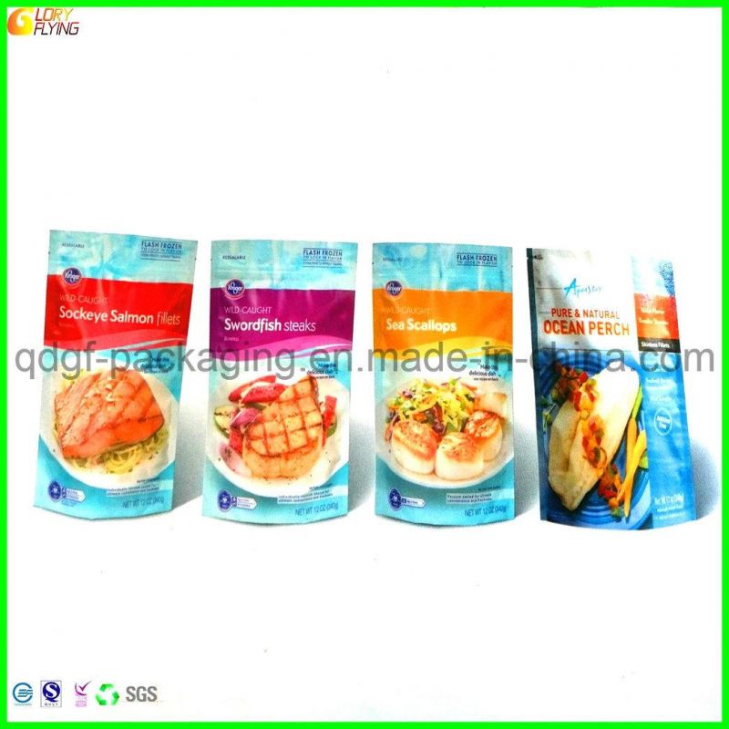 Seafood Packaging Biodegradable Bag with Zipper/ Plastic Bag