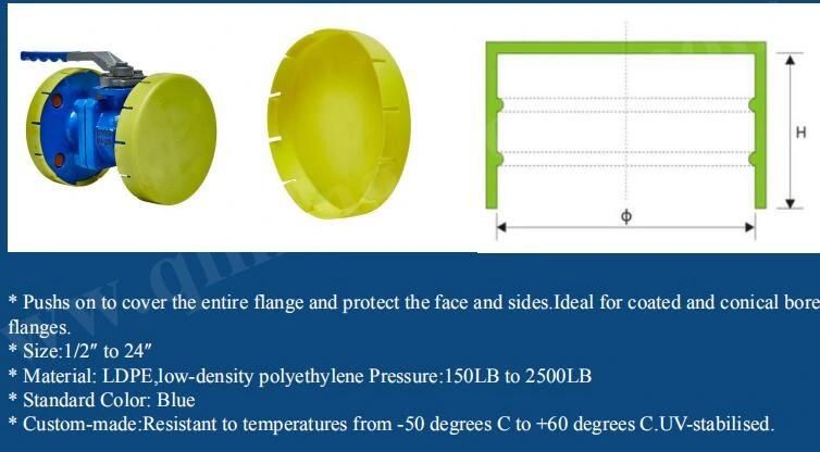 Multiple Inches Available Flange Cover Plastic Protection End Cap Cover