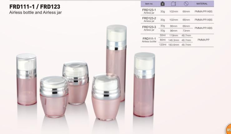 Airless Jar for Face 30ml 50ml Airless Bottle Environmentally Friendly Airless Bottle