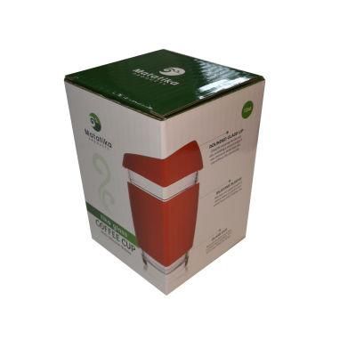 Recycled Paper Auto Lock Bottom Custom Logo Kraft Corrugated Box for Cup