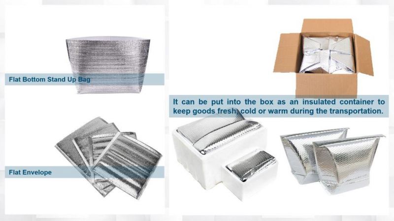 Aluminium Foil Insulated Bag Thermal Insulation Bags for Transportation Food Delivery Keeping Cooler or Warm Multi Size