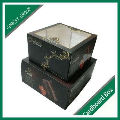 Flat Pack Easy Golden Foil Shipping Cake Box