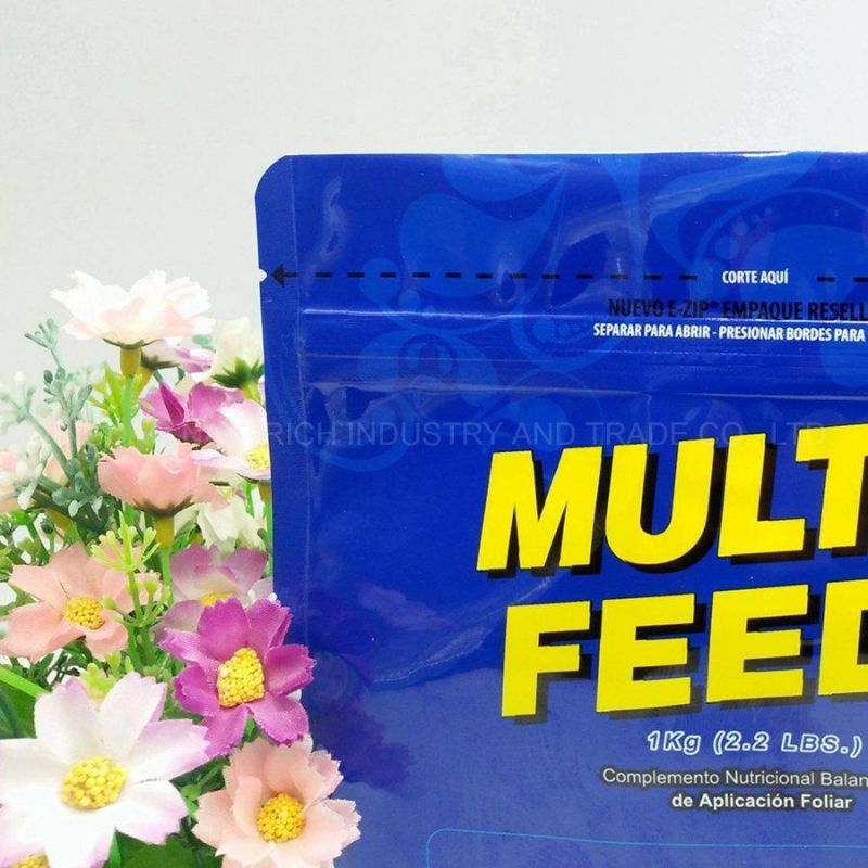 Ditital Printing 1kg Fertilizer Packing Bag Plastic Pouch Stand up Zipper Bag