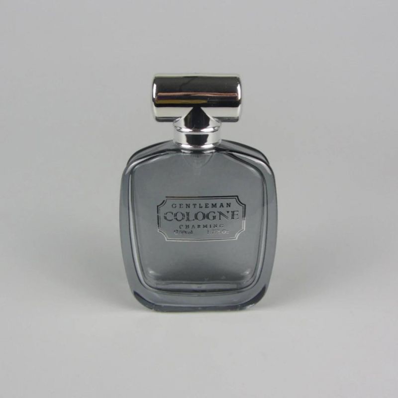 Luxury 50ml Matte Black Glass Spray Perfume Bottle