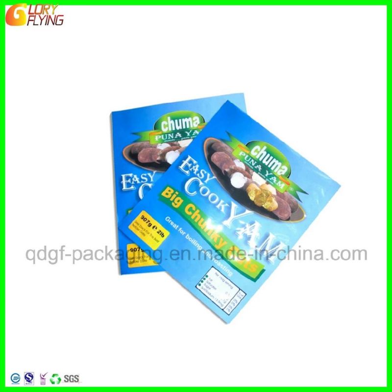 Plastic Three-Side Sealed Food Packaging Bag with Resealable Zipper