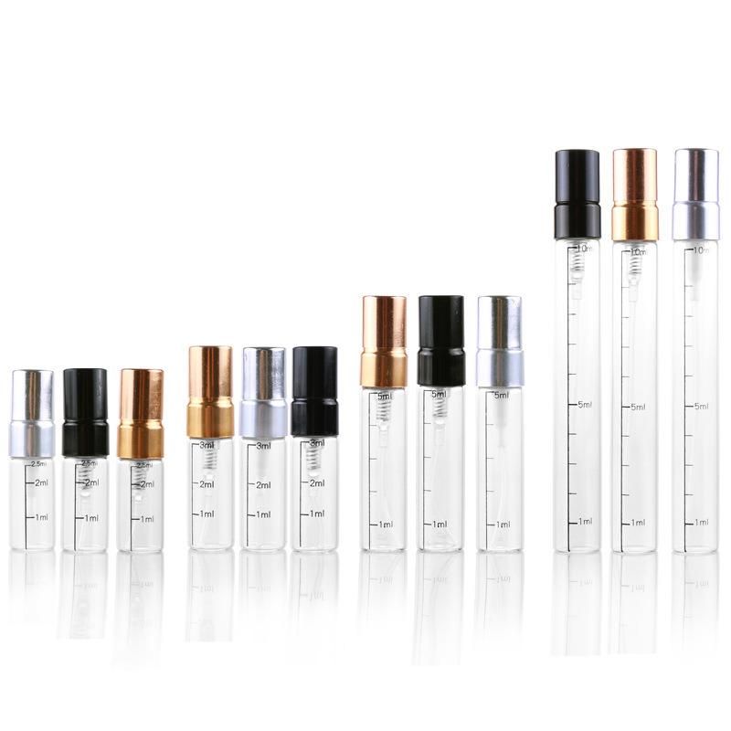 2ml 3ml 5ml 10ml Clear Mini Perfume Glass Bottle Empty Cosmetics Bottle Sample Test Tube Thin Glass Vials