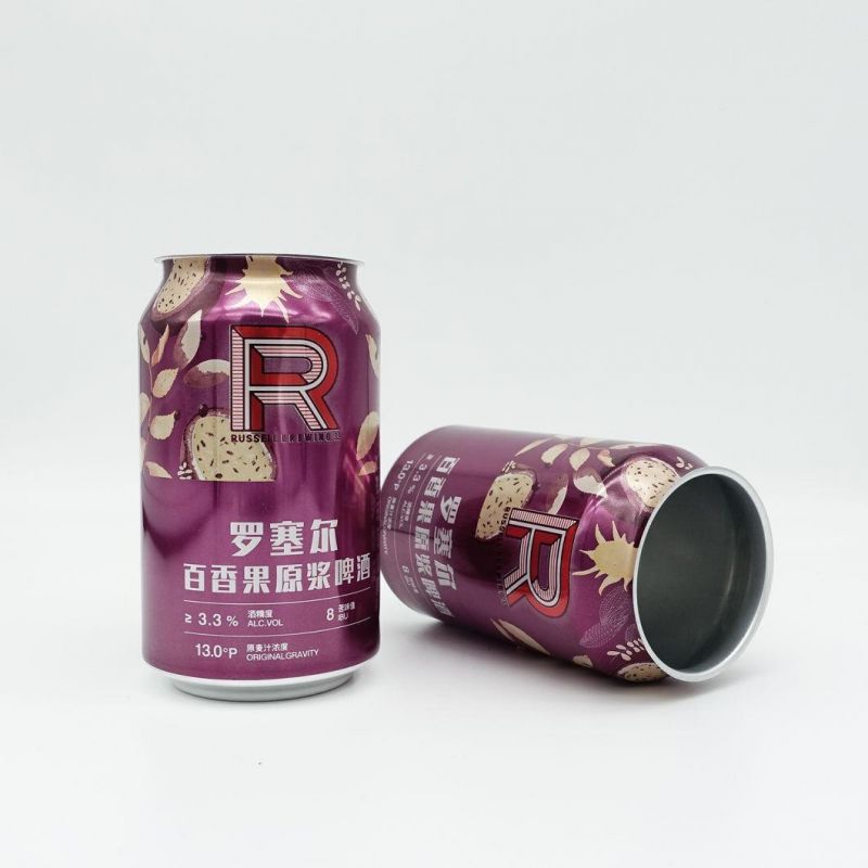 Standard 330ml Aluminum Cans for Passion Fruit Flavored Beer