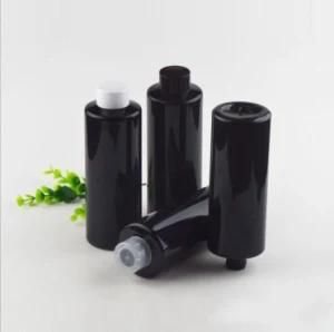 500ml Pet Plastic Black Color Cosmetic Bottle with Double Wall Screw Cap