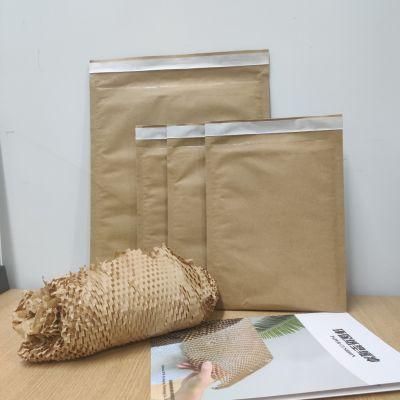 Original Manufacturer Eco Friendly Compostable Recycled Packaging Honeycomb Paper Kraft Bubble Mailers