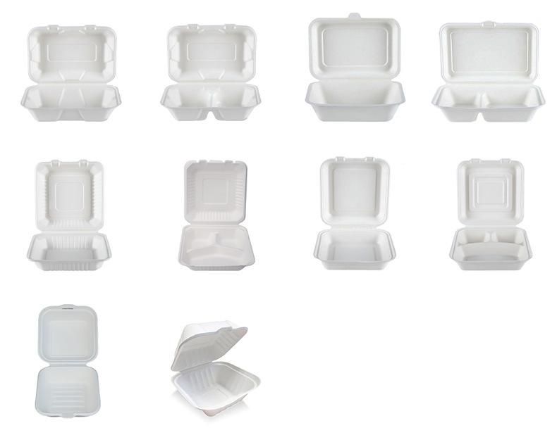 Biodegradable Compostable Disposable Sugarcane Food Container Bagasse Paper Food Packaging