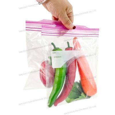 Clear Poly LDPE PE Transparent Zipper Double Zipper Food Storage Bag